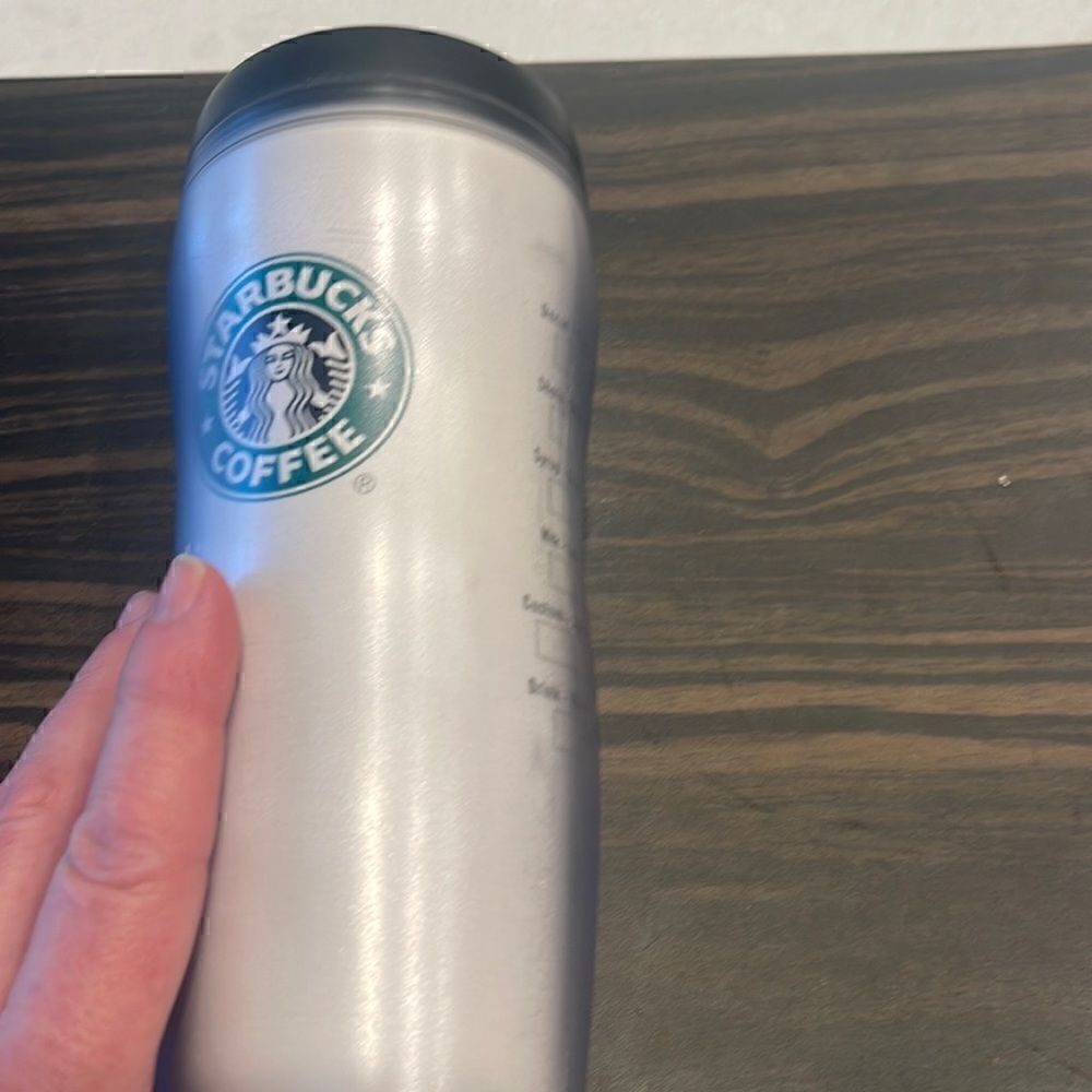 Starbucks barista coffee mug screw on lid 16 ounces fun cup vintage.